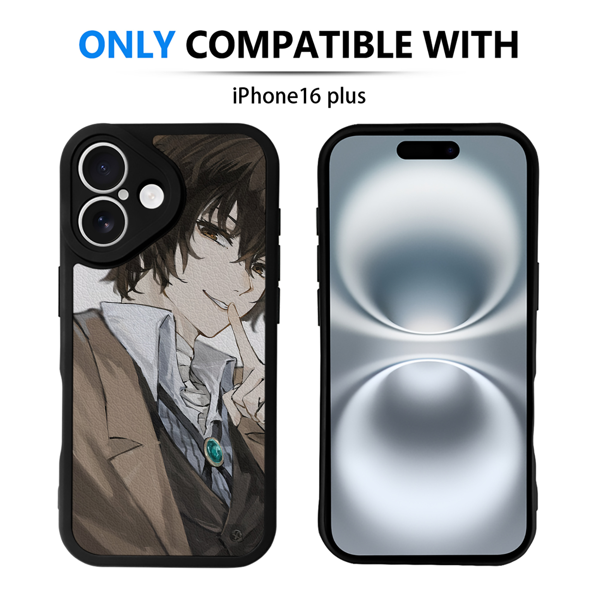 （画像用） 文豪ストレイドッグス Bungo Stray Dogs 【iPhone 16シリーズ対応】シリコンスマホケース（レザー調） 材質：シリコン